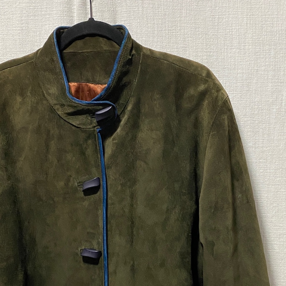 Vintage Danier Green Suede Coat - Picture 5 of 16